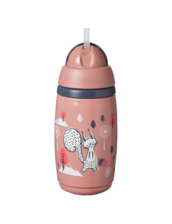 TOMMEE TIPPEE TTP447825 Superstar 266 ml rožinis buteliukas su šiaudeliu