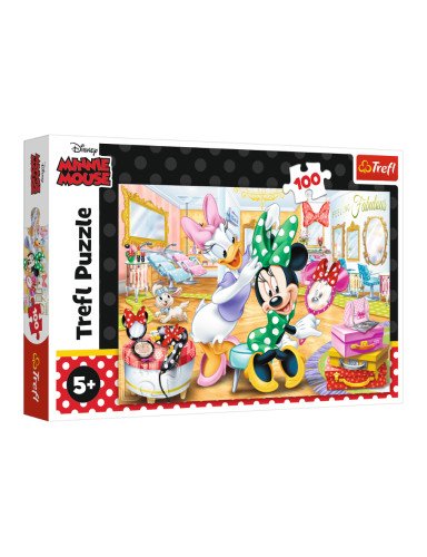 TREFL 16387 Dėlionė 100 el. Minnie grožio salone