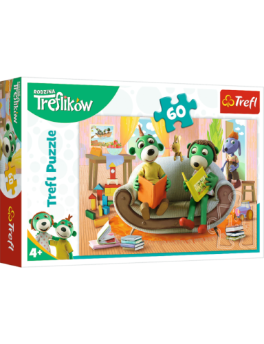 TREFL 17345 Dėlionė 60 el. Knygų skaitymas kartu