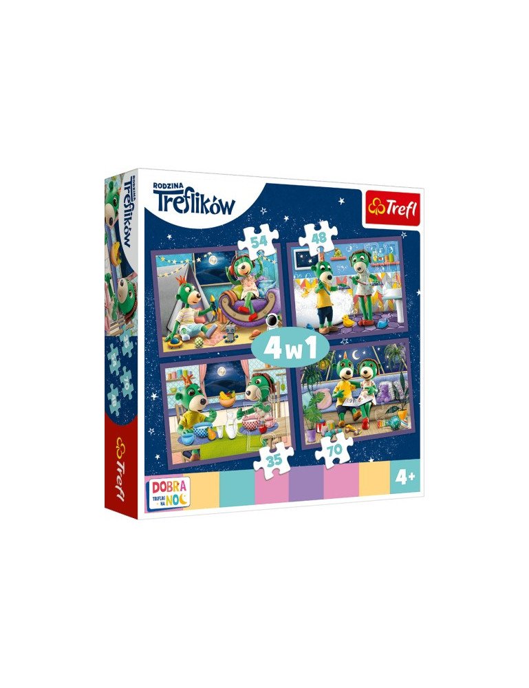 TREFL 34370 Dėlionė 4in1 Treflikų vakaro ritualai*