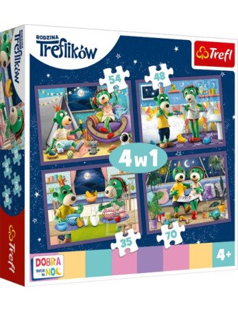 TREFL 34370 Dėlionė 4in1 Treflikų vakaro ritualai*