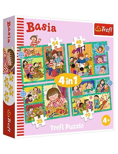 TREFL 34606 Dėlionė 4in1 Basios nuotykiai