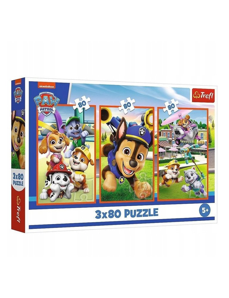 TREFL 34886 Dėlionė 3x80 Šunų paketas / Paw Patrol