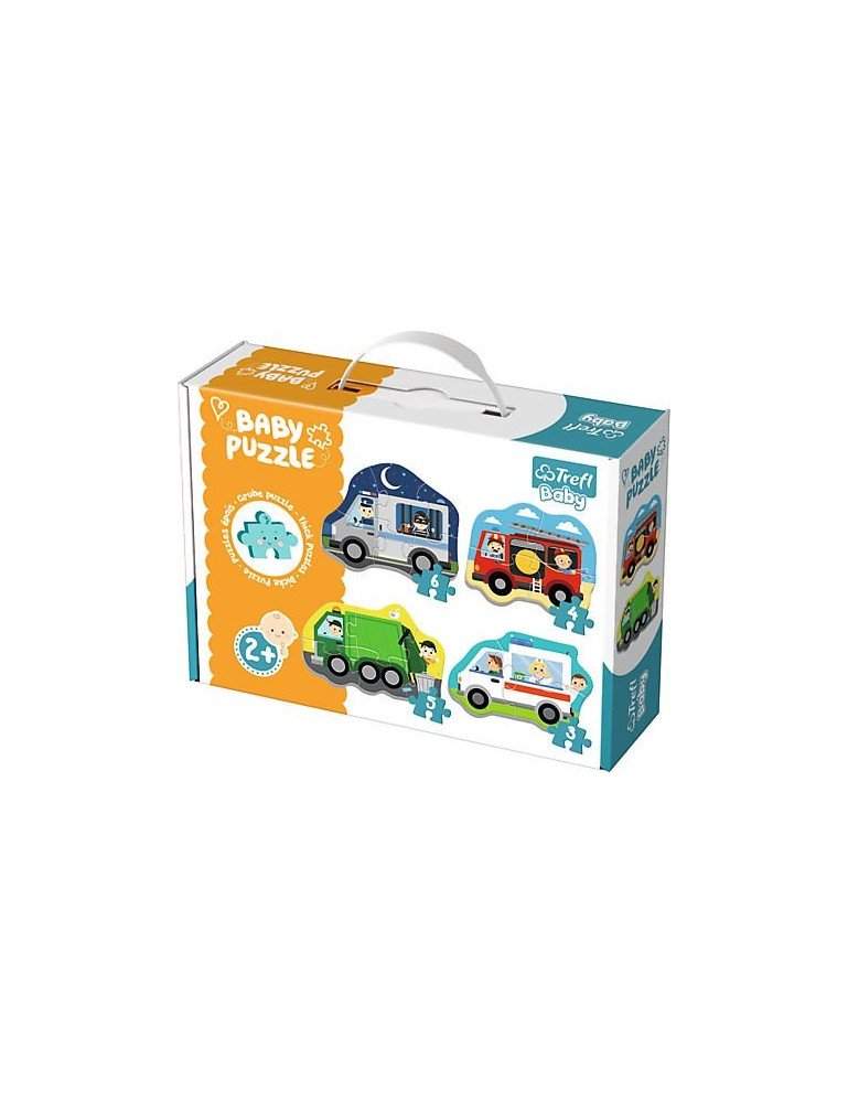 TREFL 36071 Dėlionė Kūdikis Klasikinės transporto priemonės ir profesijos 2+