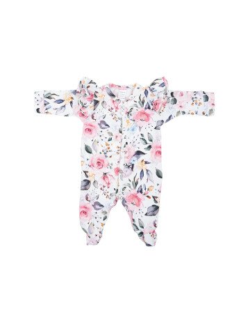 BABY 01330 Baby Pajac ilgomis rankovėmis Rose 68/74