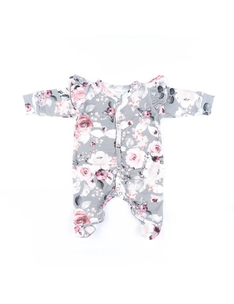 BABY 01335 Kūdikių pižama ilgomis rankovėmis Grey Rose 56/62